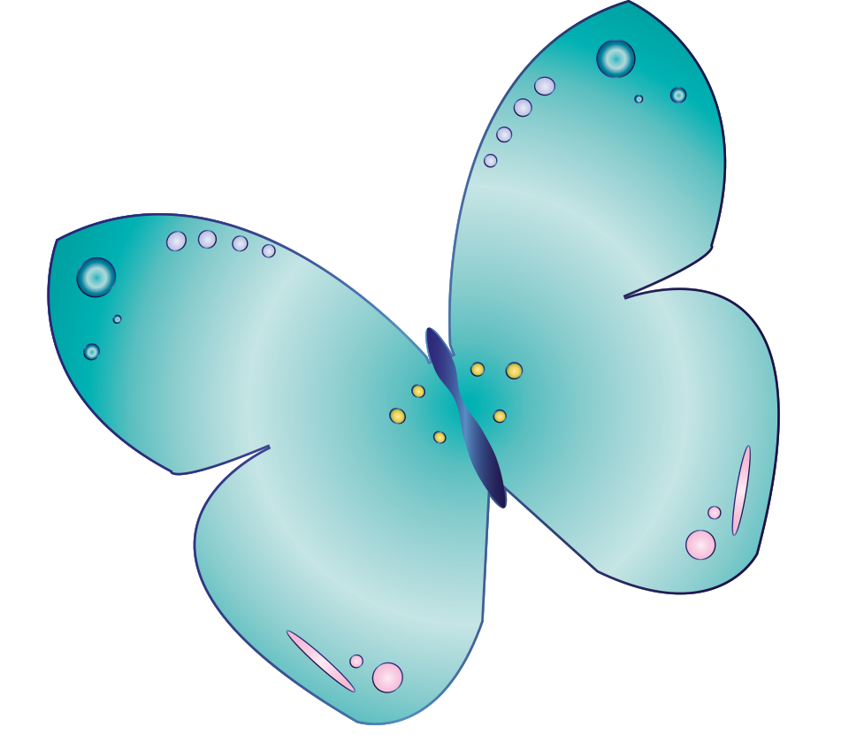 vlinder blauw groen VF