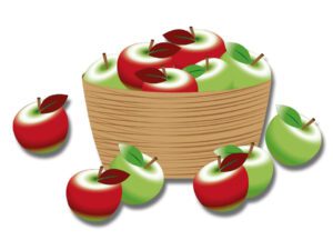 mand met appels magneet
