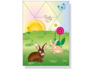 Magnetische puzzel konijntjes A3