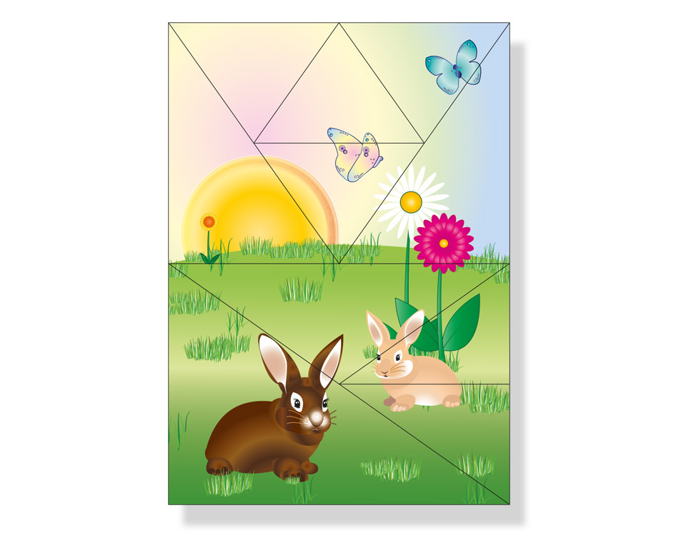 Magnetische puzzel konijntjes A3