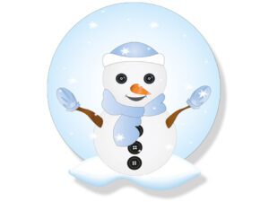Magnetische Sneeuwpop om aan te kleden