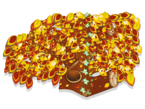 herfstkruin magneet met groeimeter