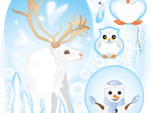 set muurstickers winter