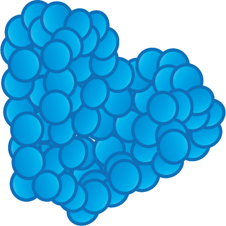 magnetische blauwe druifjes 75 mm