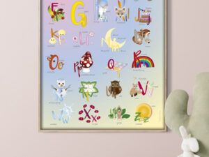 ABC poster Alfabetposter voor de kinderkamer educatieve poster