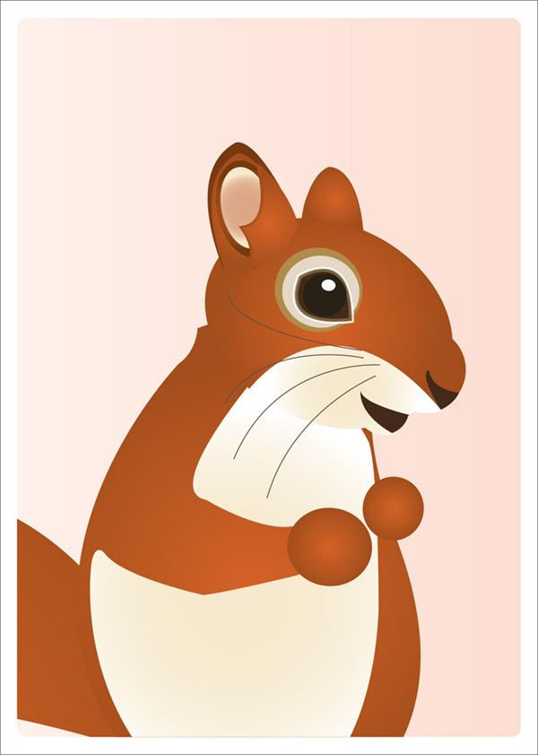 eekhoorn a4 dierenposter set