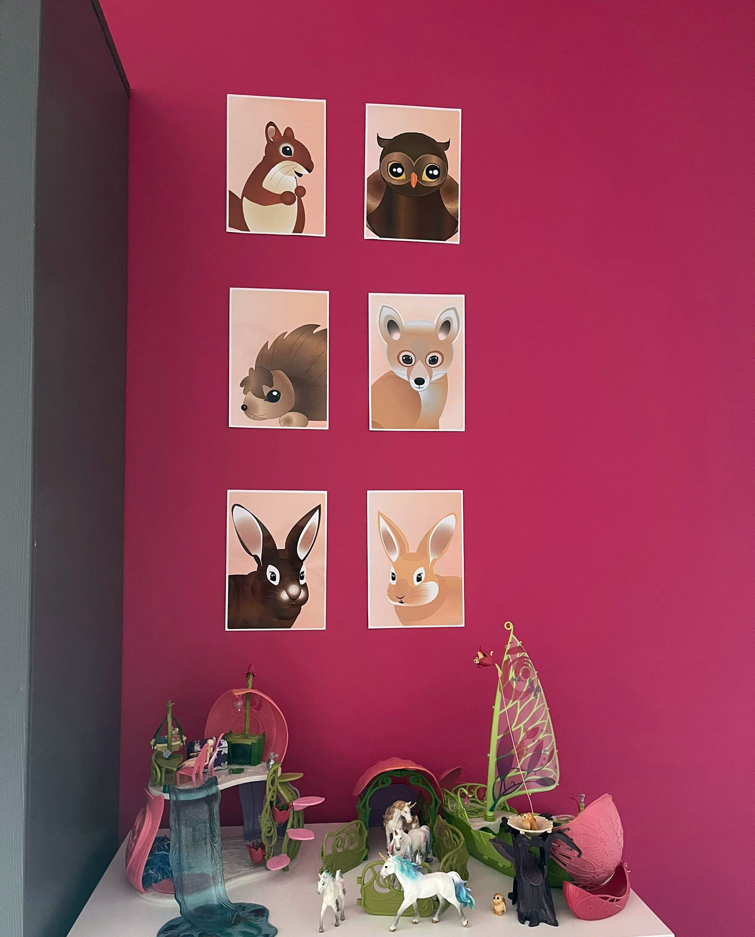 set van 6 verschillende dierenposters a4 formaat