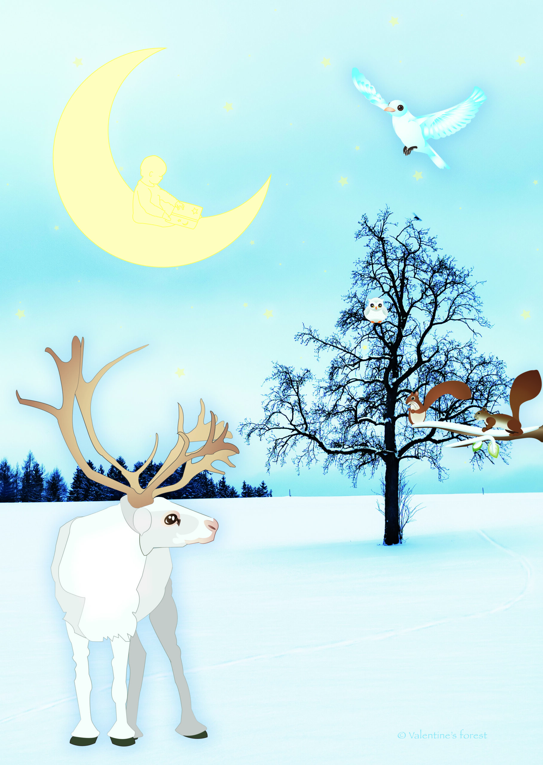 winterposter op a2 formaat voor de kinderkamer